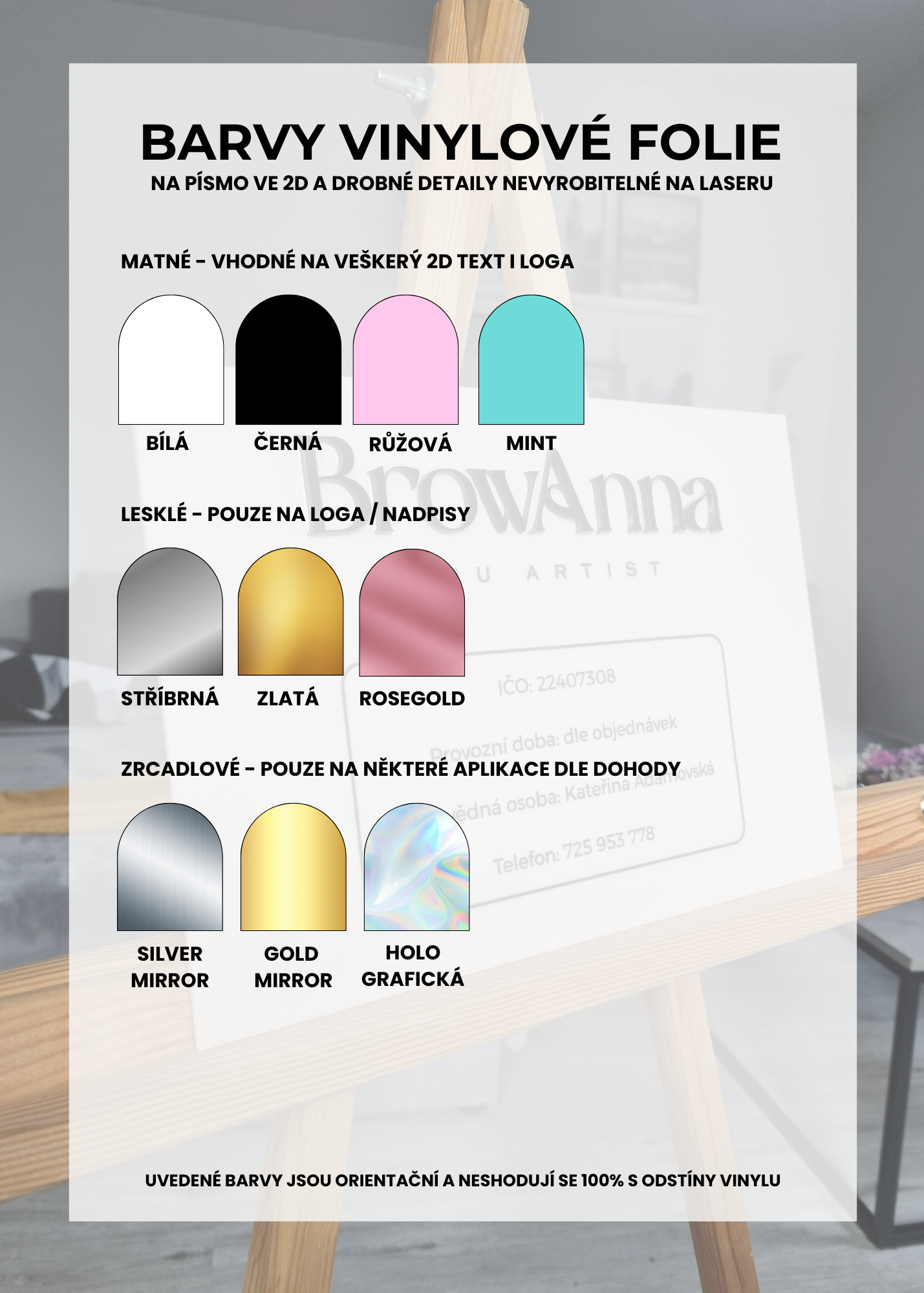 VINYLOVA FOLIE BARVY VIZUALI